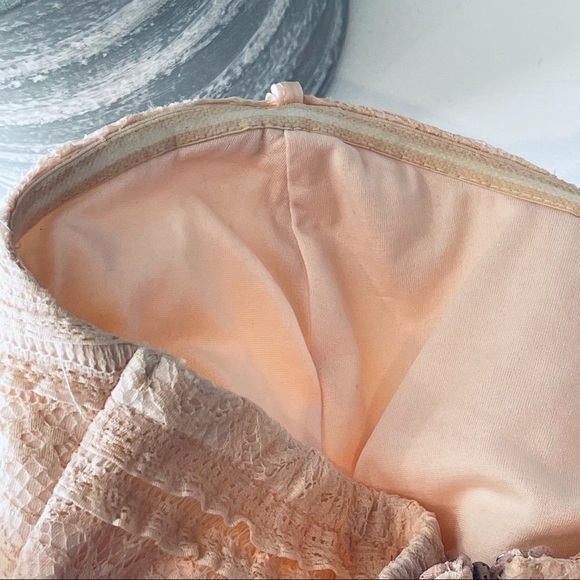 MAUDE strapless dress lace pale pink mini bodycon 6881 - Picture 8 of 9